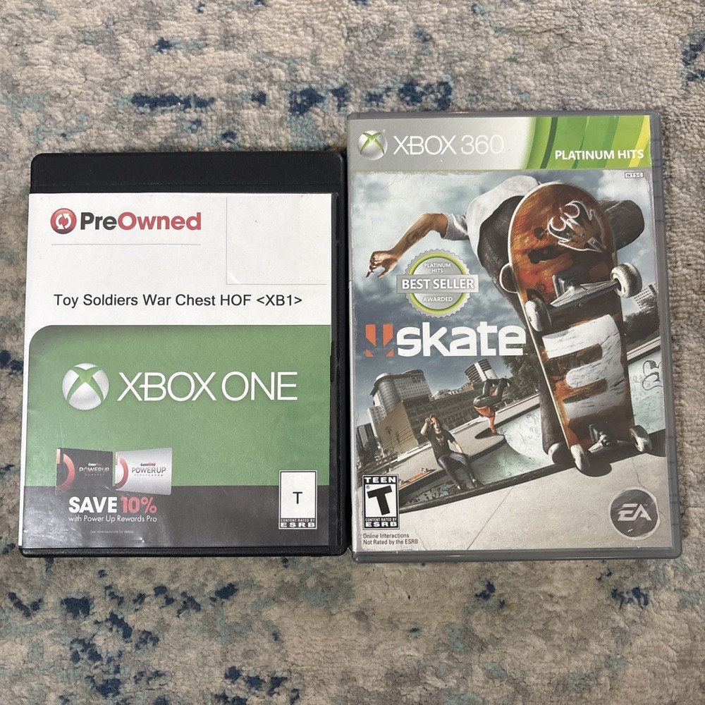 EA Skate 3 Platinum Hits Xbox 360 Multiplayer Online +Bonus Game Toy Soldiers WC